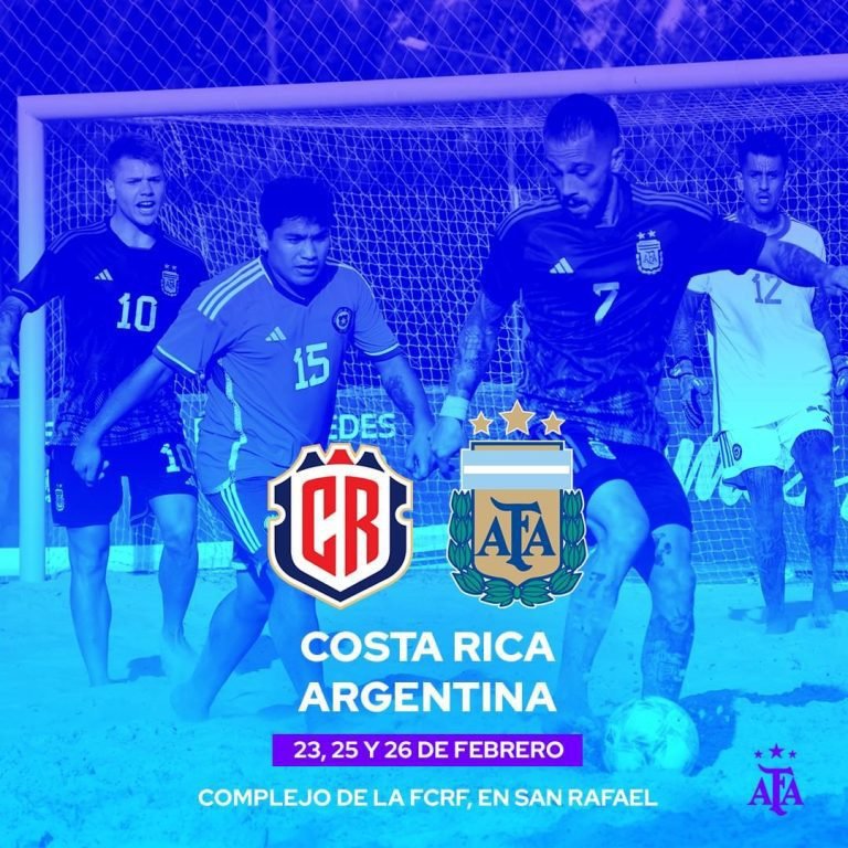 Selección de Fútbol Playa de Costa Rica y Argentina disputarán juego amistoso