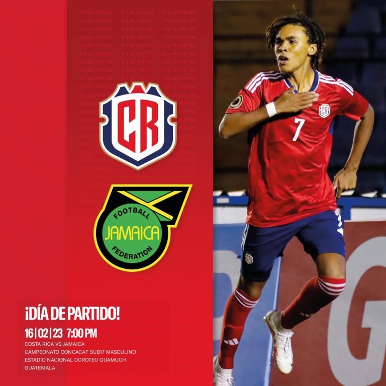 Costa Rica se mide ante Jamaica y busca ser el líder del Premundial Sub-17