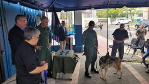 Policía de Fronteras jubiló cuatro canes que cumplieron sus años de servicio