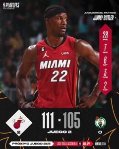 Miami Heat aplica el 0 y van 2 a Celtics para ponerse arriba en las finales de la conferencia
