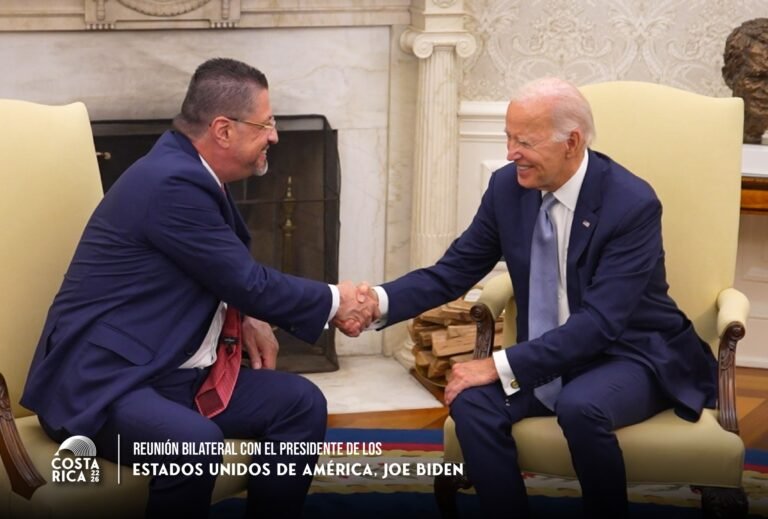 Costa Rica seguirá siendo uno de los aliados más fuertes de EEUU, le dice Chaves a Biden