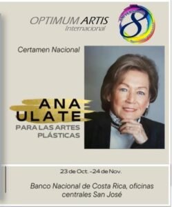 Grupo Optimum Artis entregará Premio Nacional de las Artes Ana Ulate