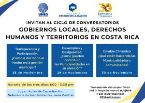 Promueven diálogos ciudadanos sobre gobiernos locales y derechos humanos