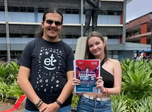 Partido federativo ET de la UCR utiliza imagen de Milei para bienvenida al curso lectivo 2024