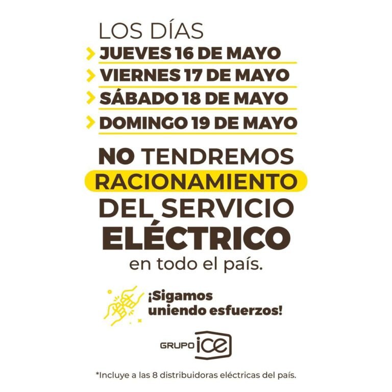 Viernes, sábado y domingo no se suspenderá servicio eléctrico en el país