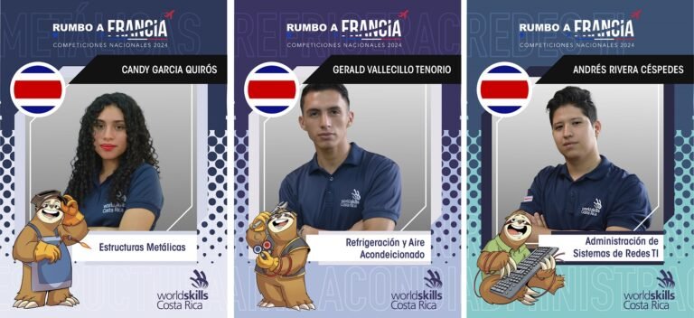 9 jóvenes costarricenses competirán con los mejores estudiantes técnicos del mundo en WorldSkills Lyon 2024