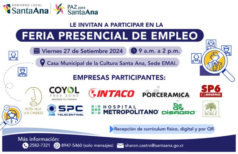 Feria de Empleo en Santa Ana ofrecerá alrededor de 160 ofertas de trabajo