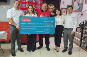 Intaco entregó donación a la Asociación Obras del Espíritu Santo por un monto de ₡3,000,000