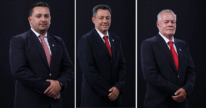 De izquierda a derecha: Alexander Chacón, Sergio Hidalgo y Eladio Carranza.