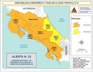 CNE eleva a alerta naranja a casi todo el país por lluvias