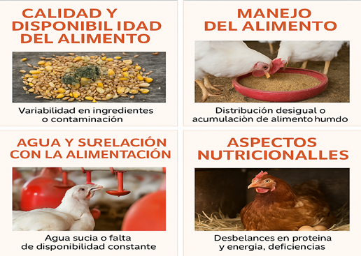 Problemas prácticos en alimentación de aves