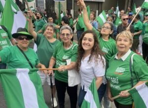 Piquete verdiblanco movió el Paseo Colón