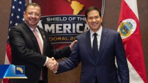 Chaves y Fernández se reúnen con Marco Rubio para tratar minería ilegal en Crucitas