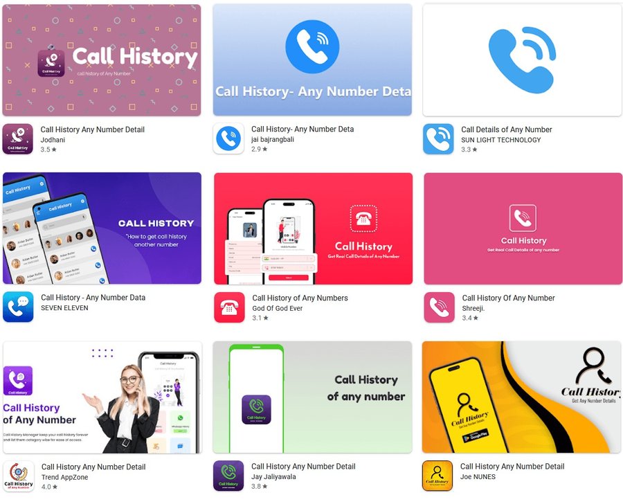 Apps falsas en Google Play clonan historial de llamadas