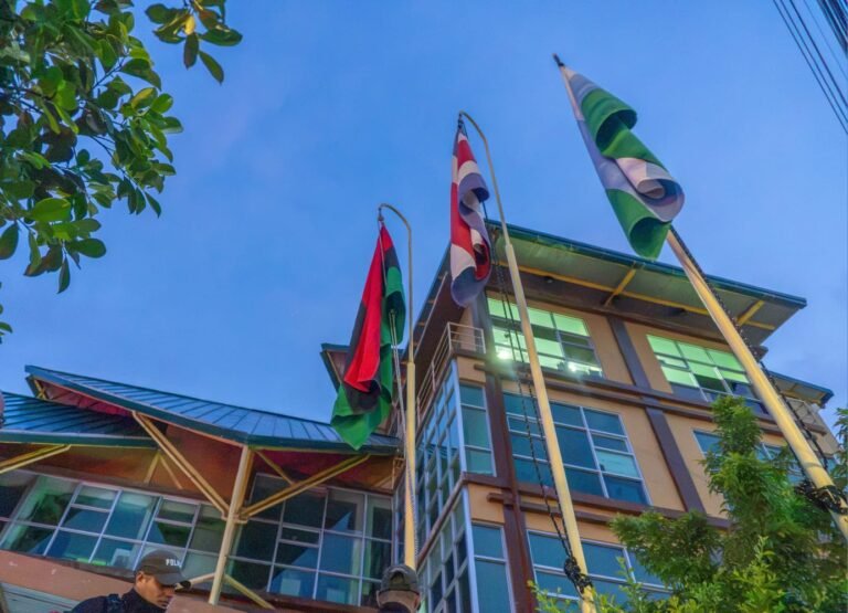 Palacio Municipal de Limón iza bandera panafricana en acto solemne