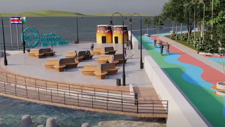 Con recursos del INDER por 400 millones alcaldesa Ana McCalla propone nueva plazoleta para remodelar Parque Vargas en Limón