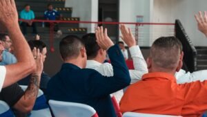 Los 26 asambleístas presentes en la última asamblea en la Fedefútbol, respaldaron los estados financieros presentados por el Comité Ejecutivo. Foto: FCRF