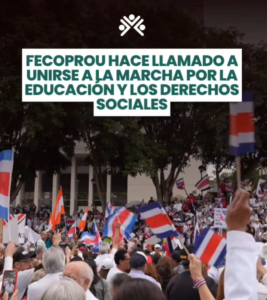 “El financiamiento de la educación pública no puede debilitarse”: FECOPROU se suma a la marcha del 20 de octubre