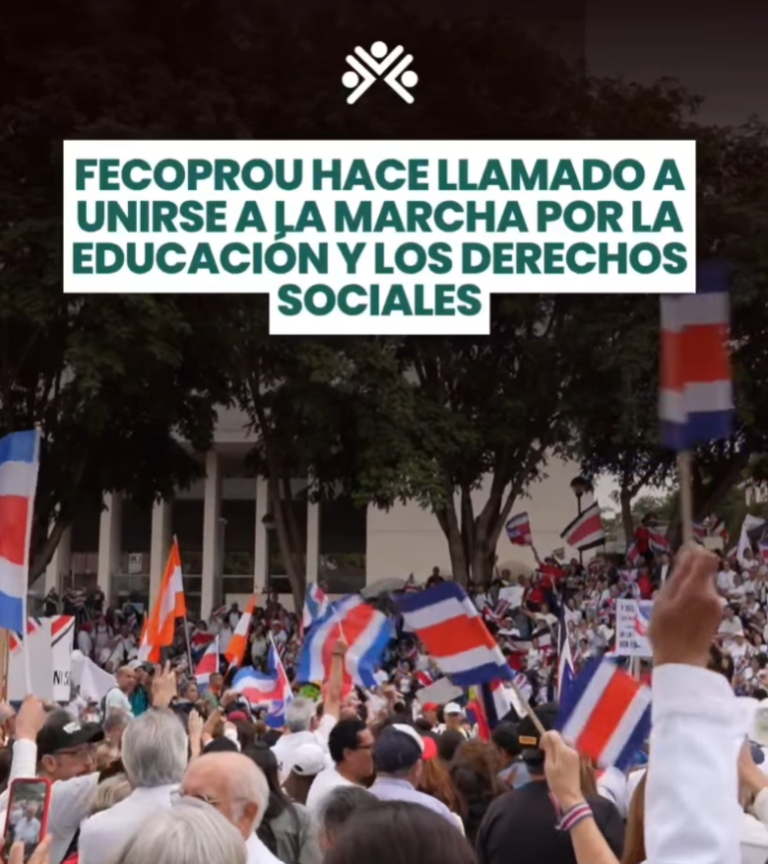 “El financiamiento de la educación pública no puede debilitarse”: FECOPROU se suma a la marcha del 20 de octubre